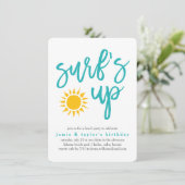 Uitnodiging voor strandfeest (Staand voorkant)