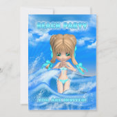 uitnodiging voor strandfeest - leuk strandfeest in (Voorkant)