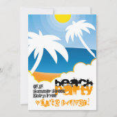 uitnodiging voor strandpartij (Voorkant)