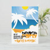 uitnodiging voor strandpartij (Staand voorkant)