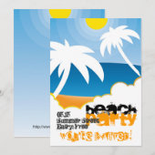 uitnodiging voor strandpartij (Voorkant / Achterkant)