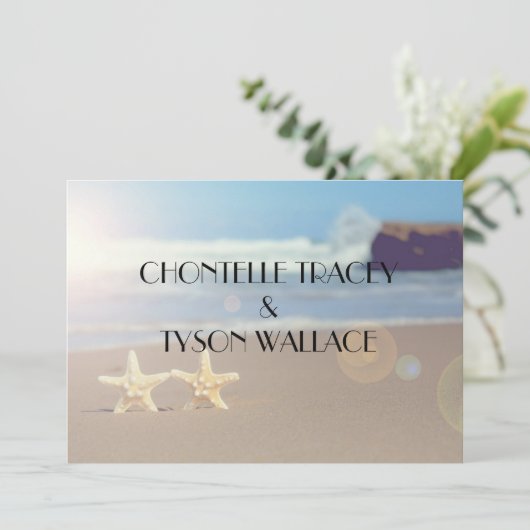 uitnodiging voor strandstralen (Staand voorkant)