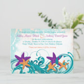 Uitnodiging voor strandstralen of voor weddenschap (Staand voorkant)