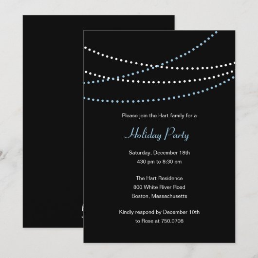 Uitnodiging voor Streaming Liight Holiday Party (Voorkant / Achterkant)