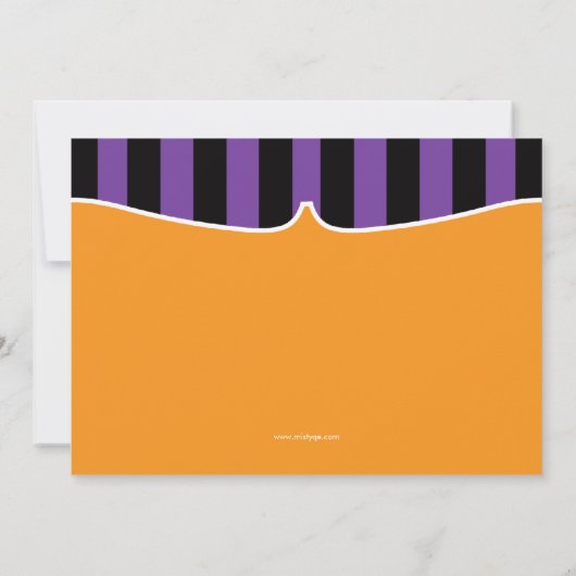 Uitnodiging voor Striped Halloween Party (Achterkant)