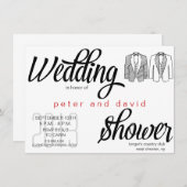 Uitnodiging voor Stropdas met zwarte weduwenwedstr (Voorkant / Achterkant)