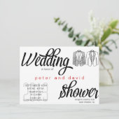 Uitnodiging voor Stropdas met zwarte weduwenwedstr (Staand voorkant)