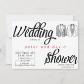 Uitnodiging voor Stropdas met zwarte weduwenwedstr (Voorkant)