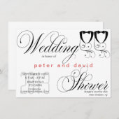 Uitnodiging voor Stropdas met zwarte weduwenwedstr (Voorkant / Achterkant)