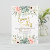 Uitnodiging voor succulenten bruidsmeisjes brunch (Staand voorkant)