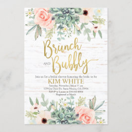 Uitnodiging voor succulenten bruidsmeisjes brunch