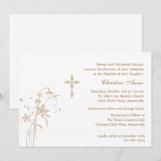 Uitnodiging voor suiker en specerijen (Voorkant / Achterkant)