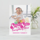 Uitnodiging voor suiker en specerijen (Staand voorkant)