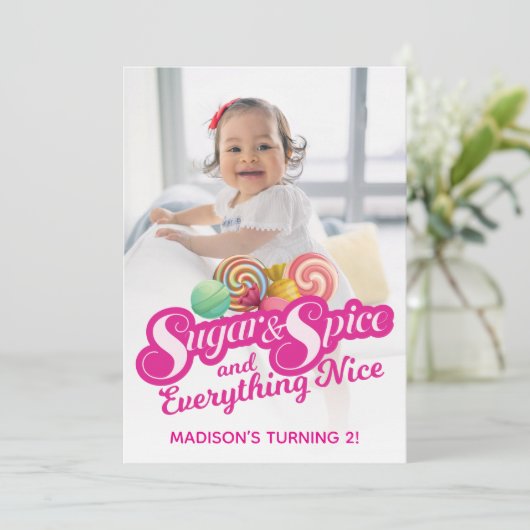 Uitnodiging voor suiker en specerijen (Staand voorkant)