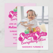 Uitnodiging voor suiker en specerijen (Voorkant / Achterkant)