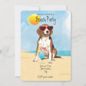 Uitnodiging voor Summer Beagle Beach Party (Voorkant)