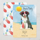 Uitnodiging voor Summer Border Collie Beach Party (Voorkant / Achterkant)