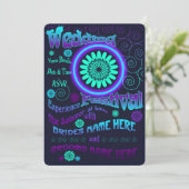 Uitnodiging voor Summer of Love-huwelijk (Staand voorkant)