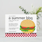 Uitnodiging voor Summer Party BBQ (Staand voorkant)