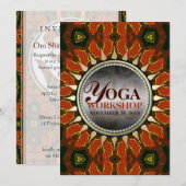 Uitnodiging voor Sun Batik Earth Yoga Workshop (Voorkant / Achterkant)