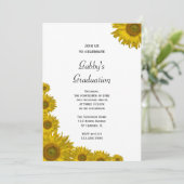 Uitnodiging voor Sunflower Edge-gradustrie (Staand voorkant)