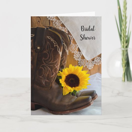 Uitnodiging voor Sunflower Lace Bridal Shower (Voorkant)