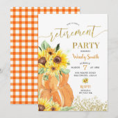 Uitnodiging voor Sunflower Pumpkin-Herfst (Voorkant / Achterkant)