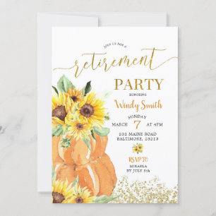 Uitnodiging voor Sunflower Pumpkin-Herfst