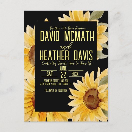 Uitnodiging voor Sunflower Weddenschap (Voorkant)