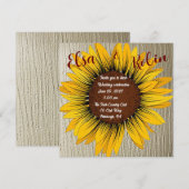 Uitnodiging voor Sunflower Weddenschap (Voorkant / Achterkant)