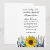 Uitnodiging voor Sunflower Weddenschap (Voorkant / Achterkant)