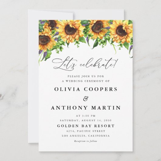 Uitnodiging voor Sunflower Weddenschap (Voorkant)