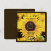 Uitnodiging voor Sunflower Weddenschap (Voorkant / Achterkant)