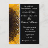 Uitnodiging voor Sunflower Weddenschap Briefkaart (Voorkant)