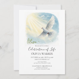 Uitnodiging voor Sunlight Dove Funeral Celebration