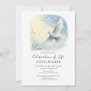 Uitnodiging voor Sunlight Dove Funeral Celebration