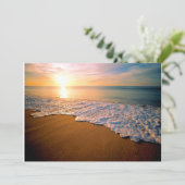 Uitnodiging voor Sunset Beach Weddenschap (Staand voorkant)