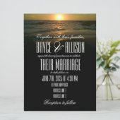 Uitnodiging voor Sunset Beach Weddenschap (Staand voorkant)