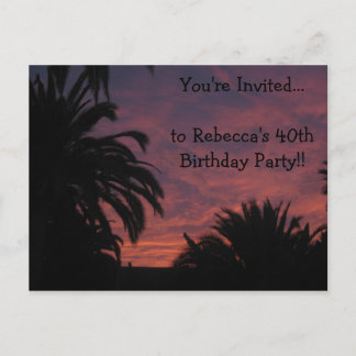 Uitnodiging voor Sunset Briefkaart