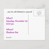 Uitnodiging voor Sunset Briefkaart (Achterkant)