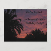 Uitnodiging voor Sunset Briefkaart (Voorkant)