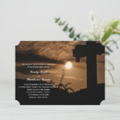 Uitnodiging voor Sunset Cross katholieke Weddensch (Staand voorkant)