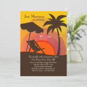 Uitnodiging voor sunset Glory Retirement Party (Staand voorkant)