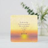 Uitnodiging voor Sunset Wedding (Staand voorkant)