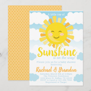 Uitnodiging voor Sunshine Baby shower
