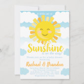 Uitnodiging voor Sunshine Baby shower (Voorkant)