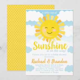Uitnodiging voor Sunshine Baby shower