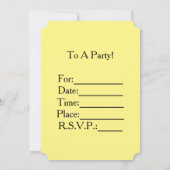 Uitnodiging voor Sunshine Party (Achterkant)