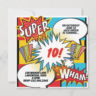 Uitnodiging voor Super Heldenfeest