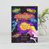 Uitnodiging voor superhelden, uitnodiging voor twe (Staand voorkant)